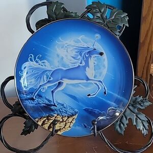 Franklin Mint Collectible Plate "The Mystical Moon Of The Diamond Unicorn"